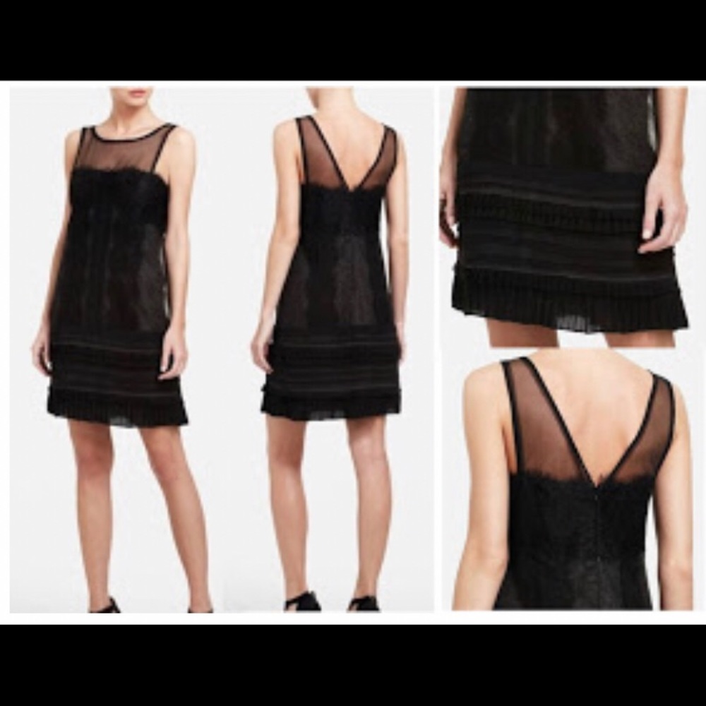 BCBG Maxazria black illusion dress